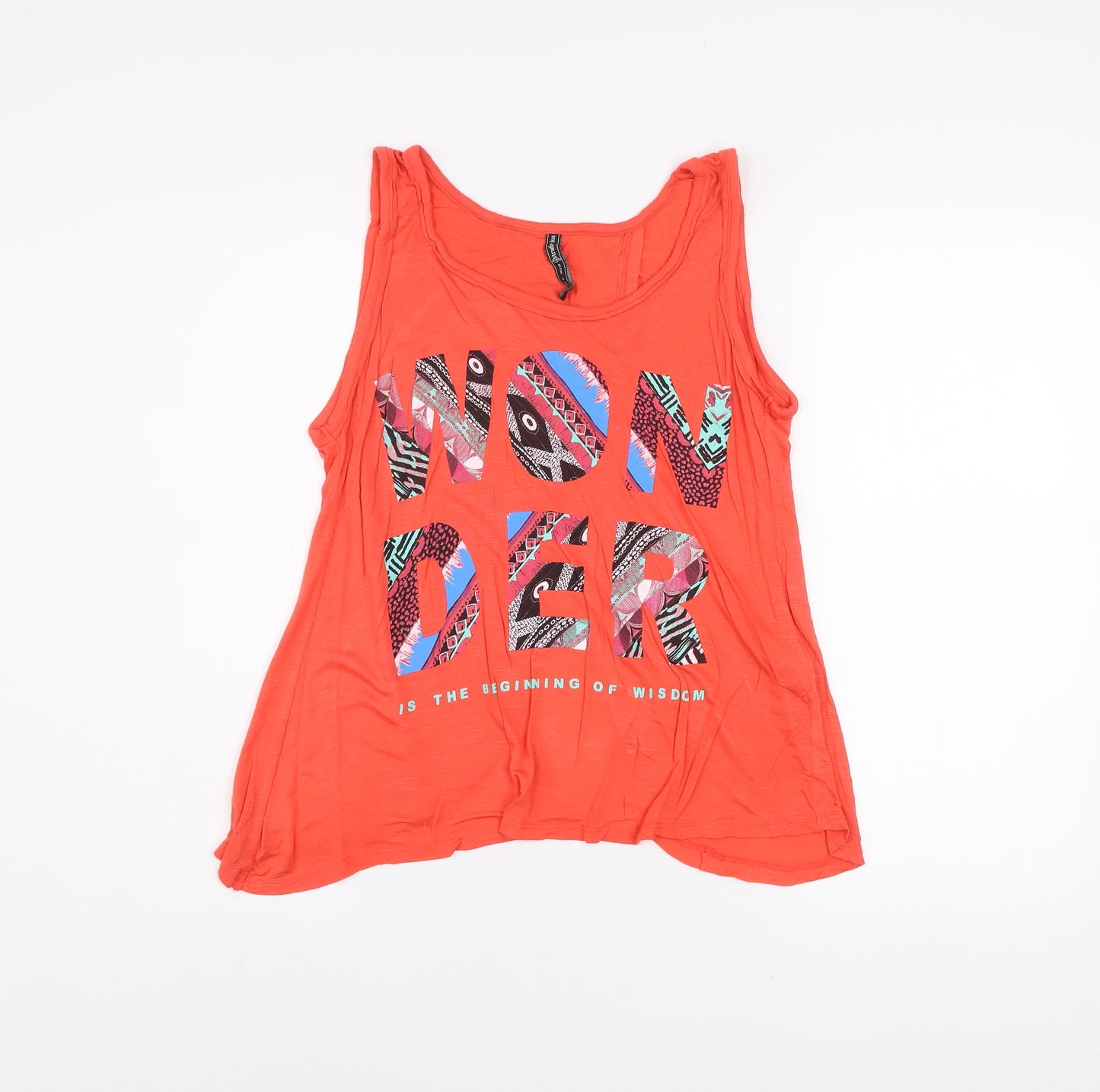 Stradivarius Women’s Red Sleeveless Viscose Tank Top Size 12