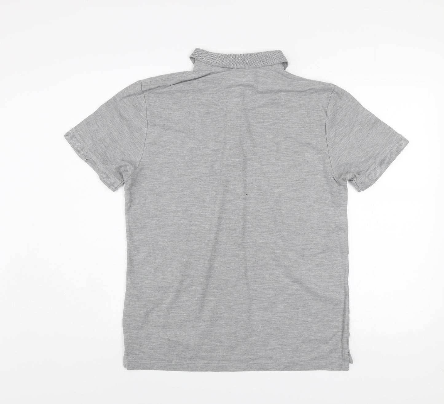 Firetrap Blackseal Men's Grey Polo Shirt Size L Short Sleeve Casual