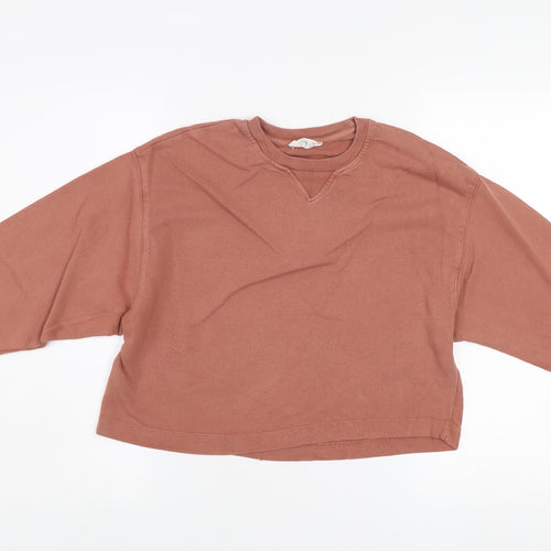 MNG Womens Brown Cotton Relaxed Sweatshirt Size XS
