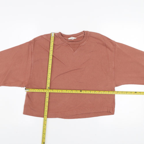 MNG Womens Brown Cotton Relaxed Sweatshirt Size XS