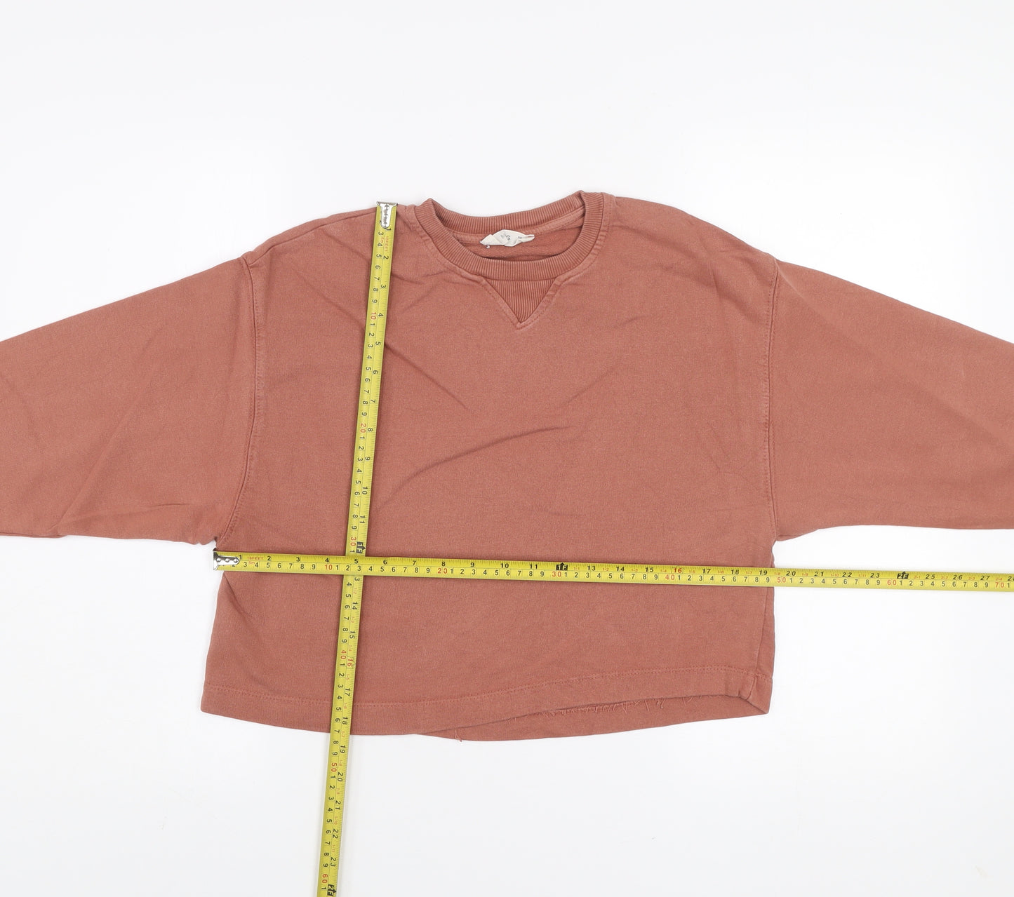 MNG Womens Brown Cotton Relaxed Sweatshirt Size XS