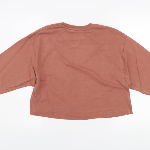 MNG Womens Brown Cotton Relaxed Sweatshirt Size XS