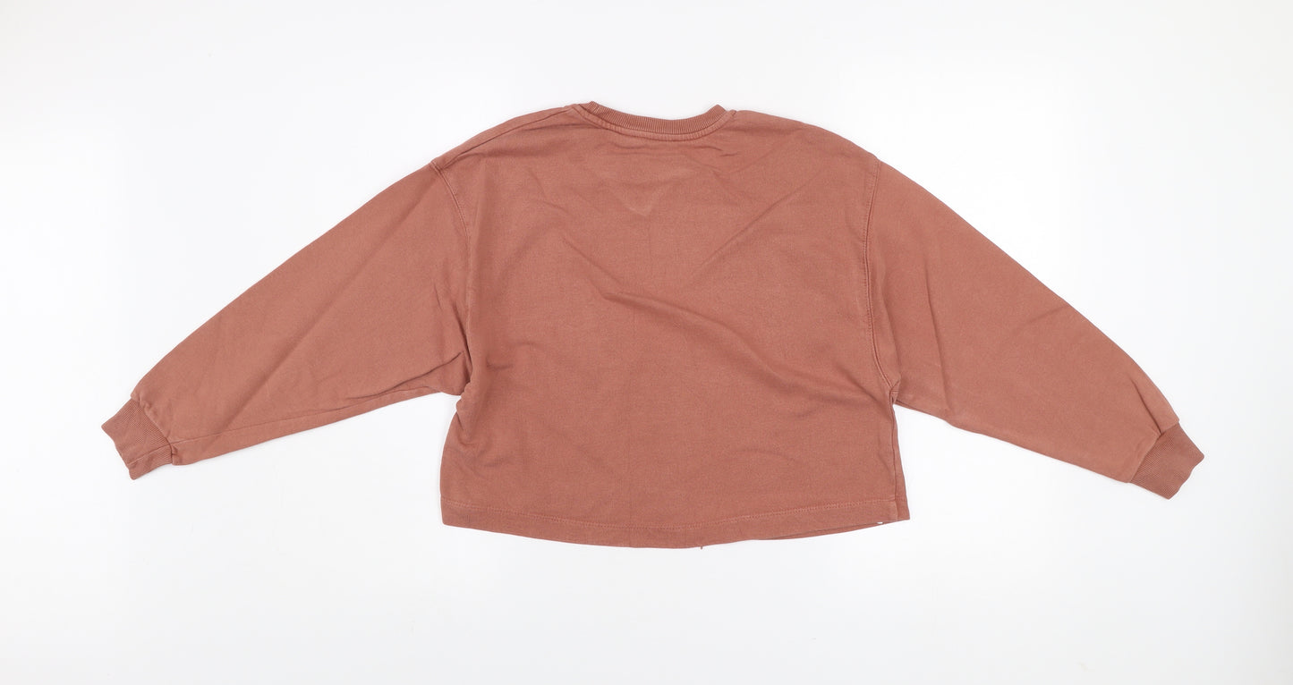 MNG Womens Brown Cotton Relaxed Sweatshirt Size XS
