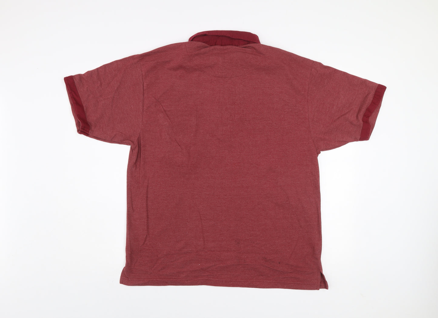 Pegasus Men’s Red Cotton Short Sleeve Polo Shirt Size M