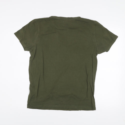 Jack & Jones Men's Green M Core Logo Graphic Cotton T-Shirt