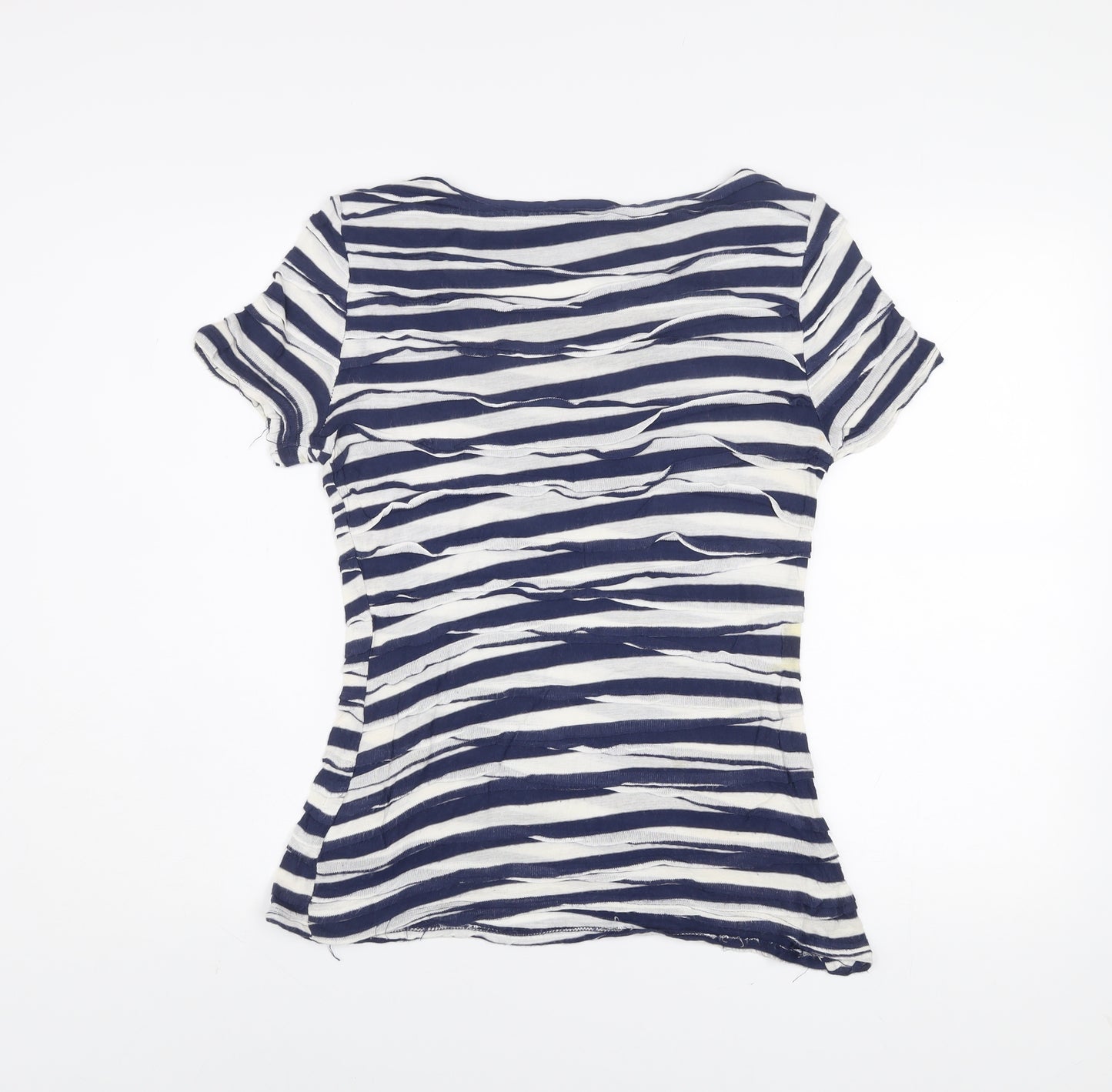Phase Eight Womens Blue Striped Jersey T-Shirt Size 10