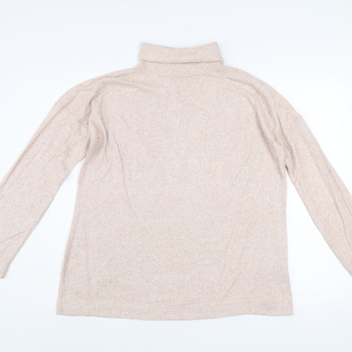 FatFace Women's Beige Roll Neck Long Sleeve Knit Jumper Size S
