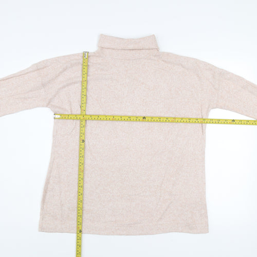FatFace Women's Beige Roll Neck Long Sleeve Knit Jumper Size S