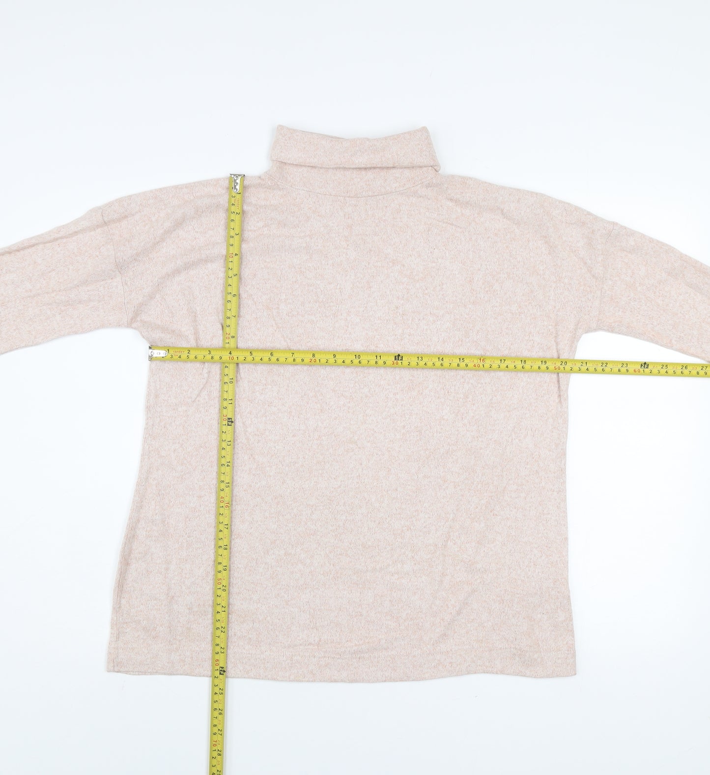 FatFace Women's Beige Roll Neck Long Sleeve Knit Jumper Size S