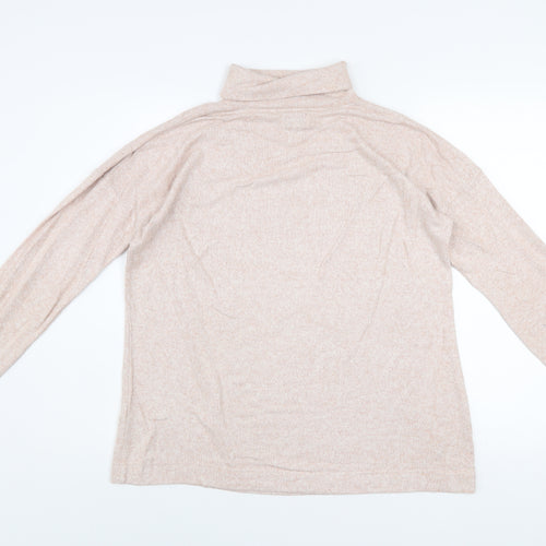 FatFace Women's Beige Roll Neck Long Sleeve Knit Jumper Size S