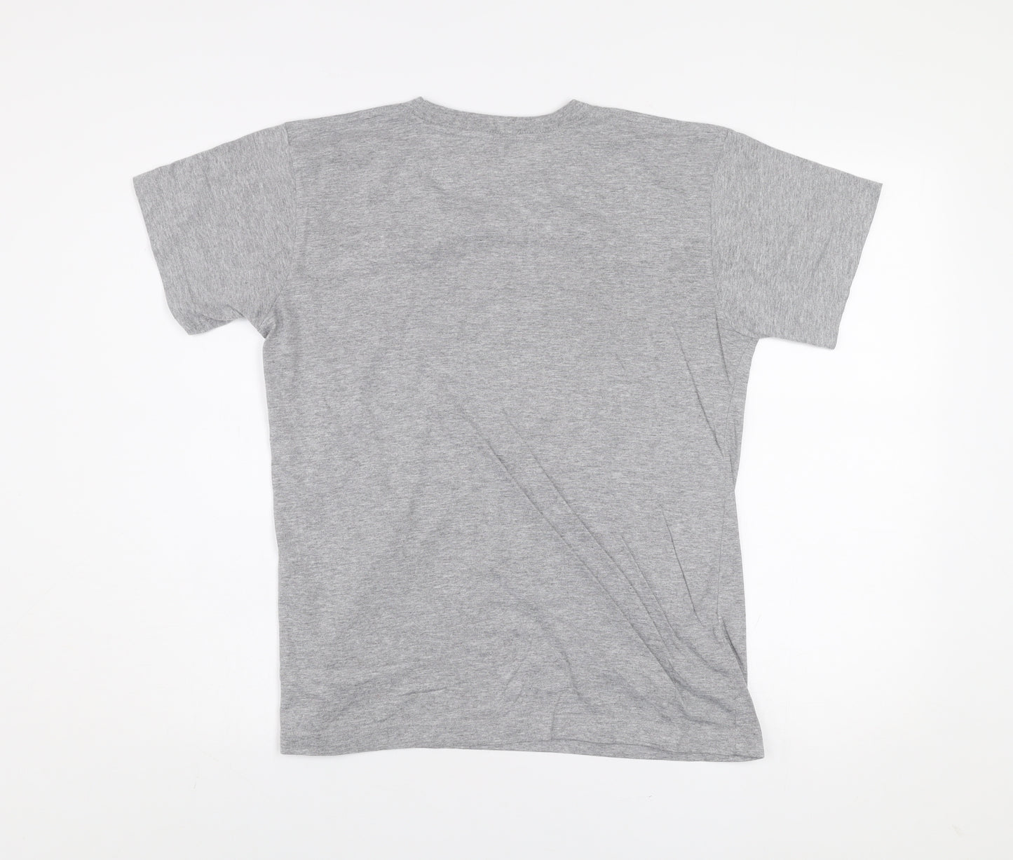 Lacoste Men's Grey Graphic Print Crew Neck Short Sleeve T-Shirt Size S