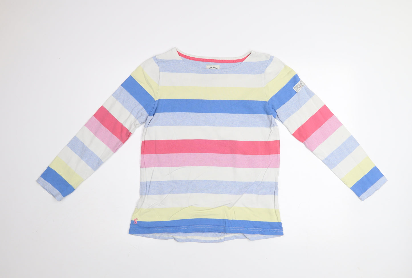 Joules Women's Multicoloured Striped Cotton Pullover Jumper UK 10
