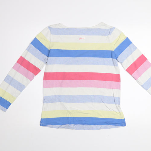 Joules Women's Multicoloured Striped Cotton Pullover Jumper UK 10