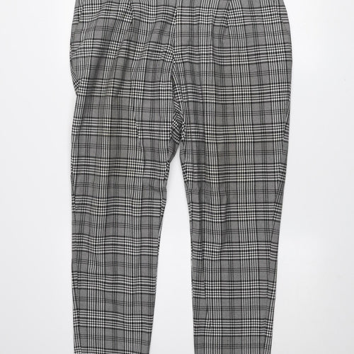 ZARA Men's Grey Check Pleated Trousers Size 31 Regular Fit Tweed Style