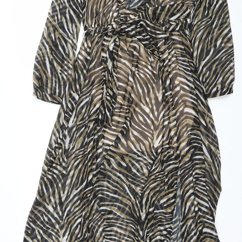 Very Women’s Long Animal Print Wrap Dress Size 14