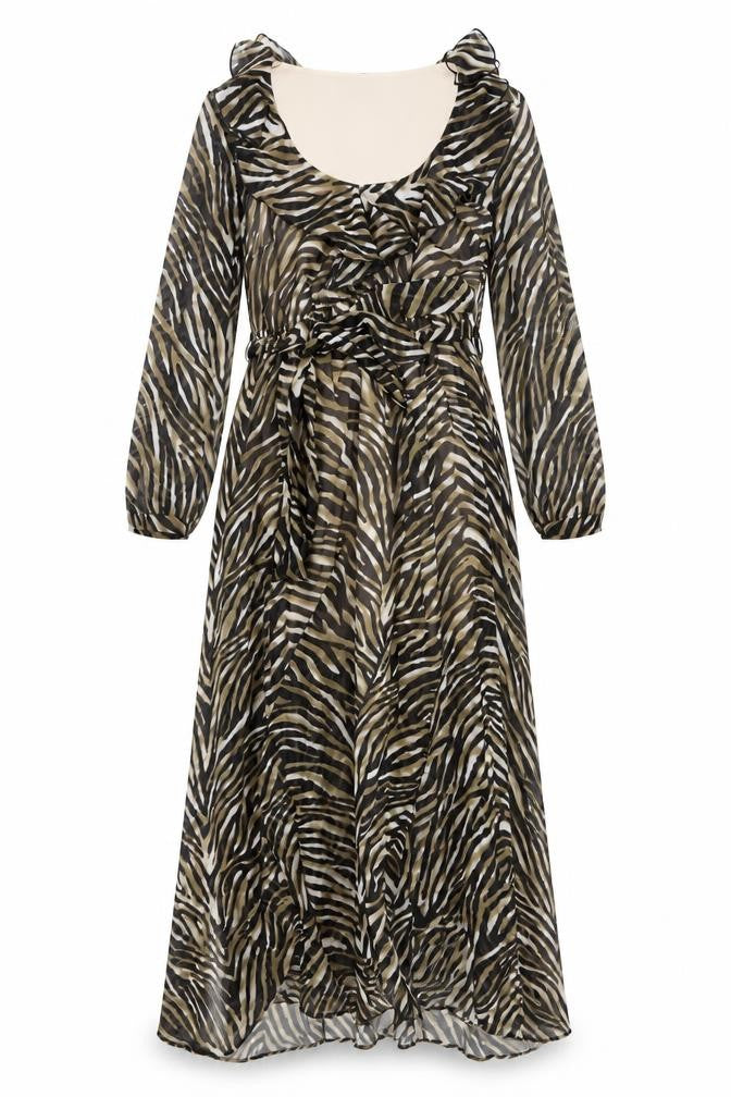 Very Women’s Long Animal Print Wrap Dress Size 14