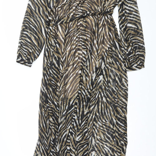 Very Women’s Long Animal Print Wrap Dress Size 14