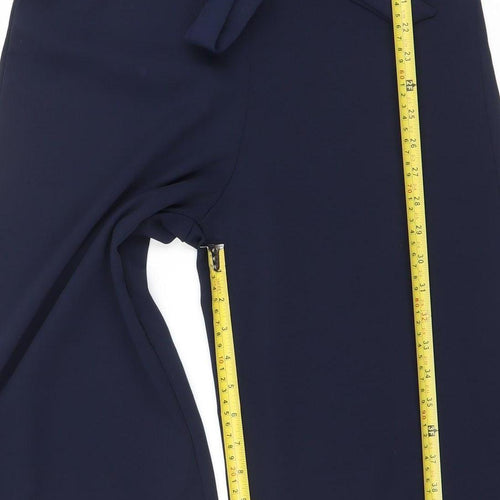 Quiz Womens Navy Size 12 One Shoulder Ruffle Belted Jumpsuit