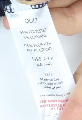 Quiz Womens Navy Size 12 One Shoulder Ruffle Belted Jumpsuit