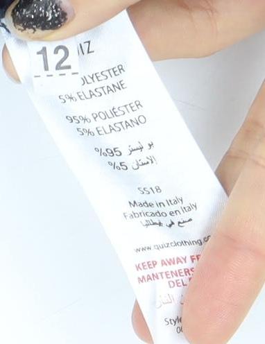 Quiz Womens Navy Size 12 One Shoulder Ruffle Belted Jumpsuit