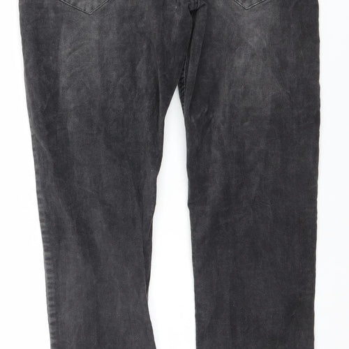 Cortigiani Men's Black Slim Fit Jeans Size 32 Straight Leg Denim