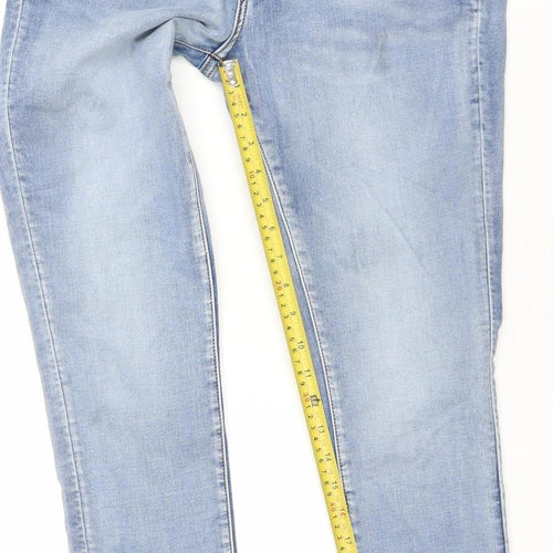Texil3 Women's Blue Light Wash Stretch Straight Jeans Size M (UK 12)