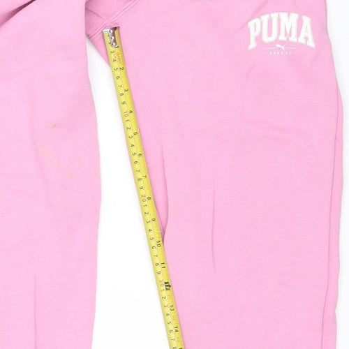 Puma Womens Pink XS Jogger Trousers Cotton Blend Sportswear