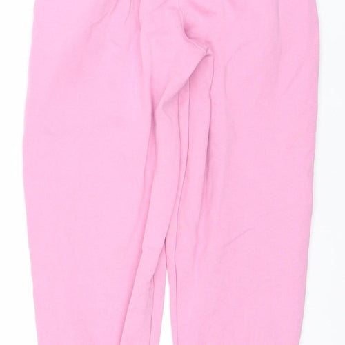 Puma Womens Pink XS Jogger Trousers Cotton Blend Sportswear
