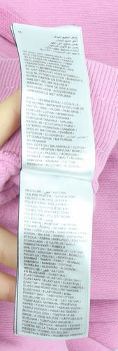 Puma Womens Pink XS Jogger Trousers Cotton Blend Sportswear