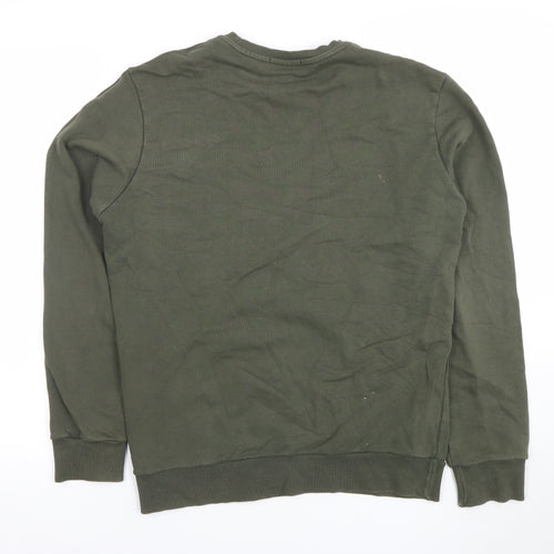 DEN I’M Khaki Graphic Cotton Sweatshirt Women M Regular Fit