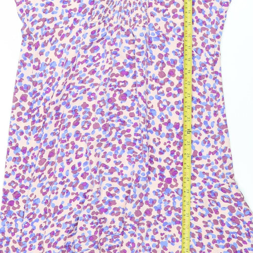 Quiz Women’s Multicoloured Animal Print Ruffle Midi Dress Size 16