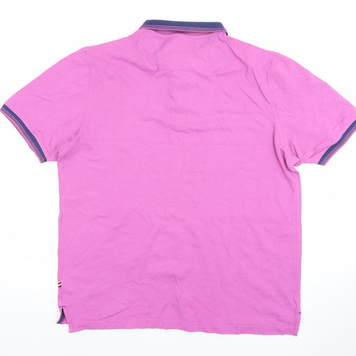 Andre Men's Pink XL Cotton Polo Shirt Classic Collared Short Sleeve