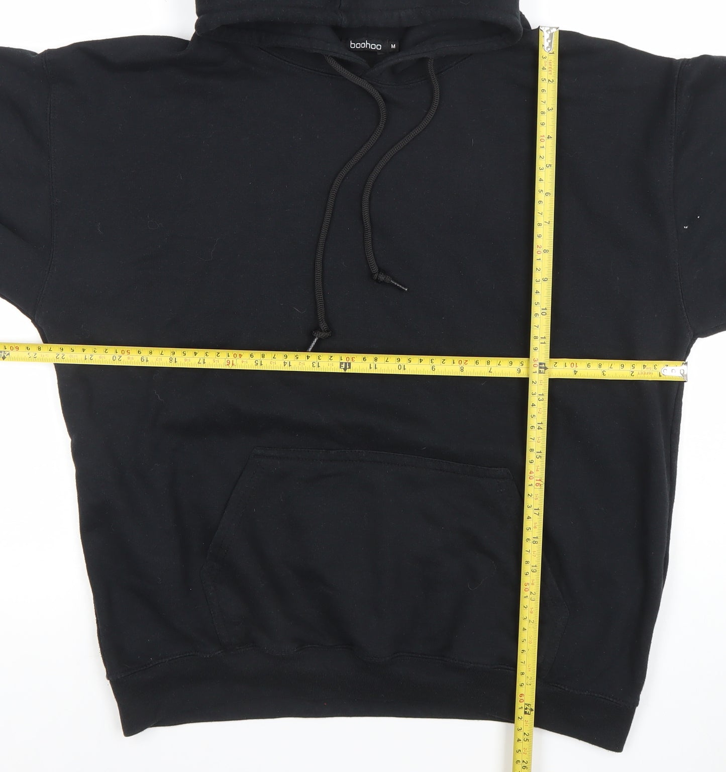 Boohoo Men’s Black Angel Anarchy Pullover Hoodie Size M Graphic Print