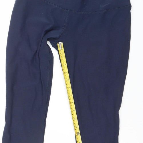 Nike Women’s Blue Dri-FIT Capri Leggings Size M Moisture Wicking