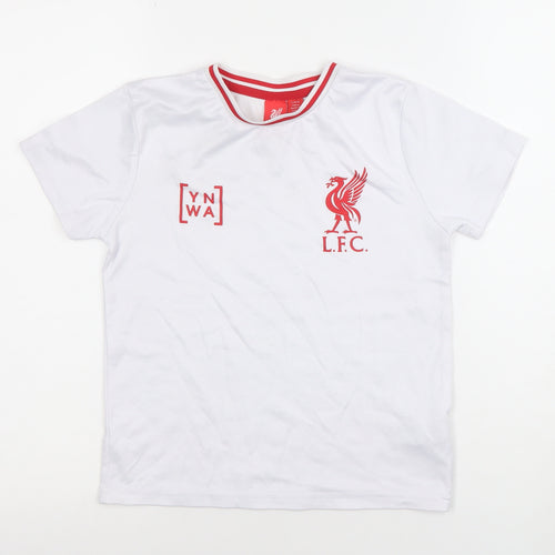 Liverpool FC Boys White Short Sleeve Jersey T-Shirt 7-8 Years