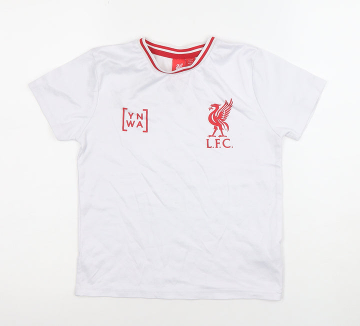 Liverpool FC Boys White Short Sleeve Jersey T-Shirt 7-8 Years