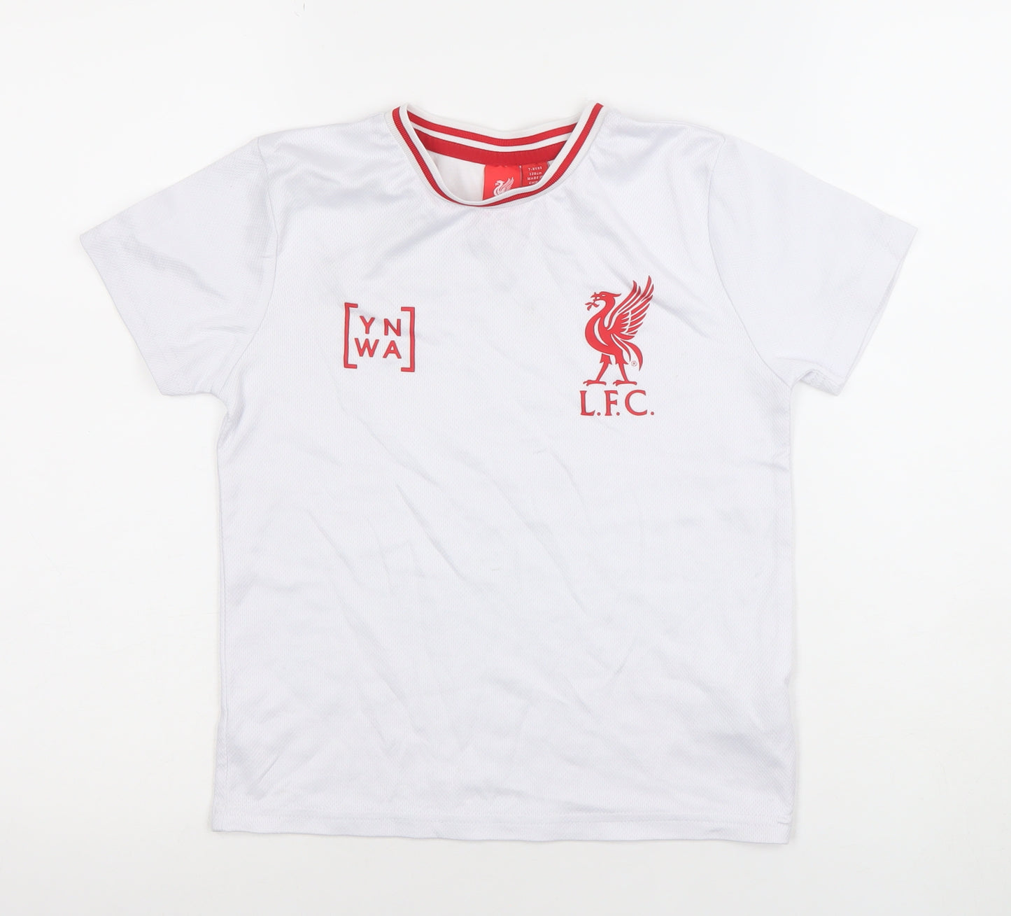 Liverpool FC Boys White Short Sleeve Jersey T-Shirt 7-8 Years