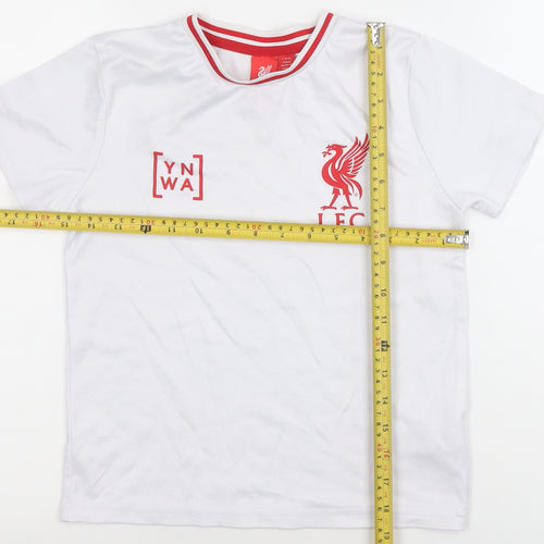 Liverpool FC Boys White Short Sleeve Jersey T-Shirt 7-8 Years