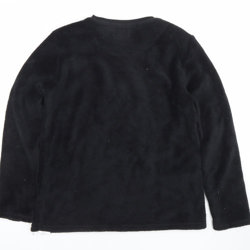 Primark Boys Black Fleece Santa 'Got Skillz' Long Sleeve Pyjama Top 13-14 Years