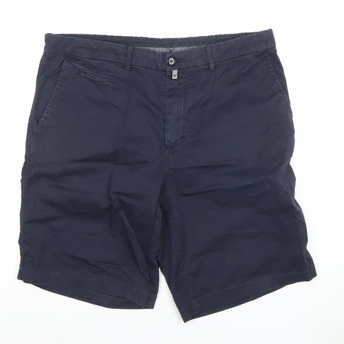 Avirex Men's Blue Bermuda Chino Shorts Size 38 Regular Fit
