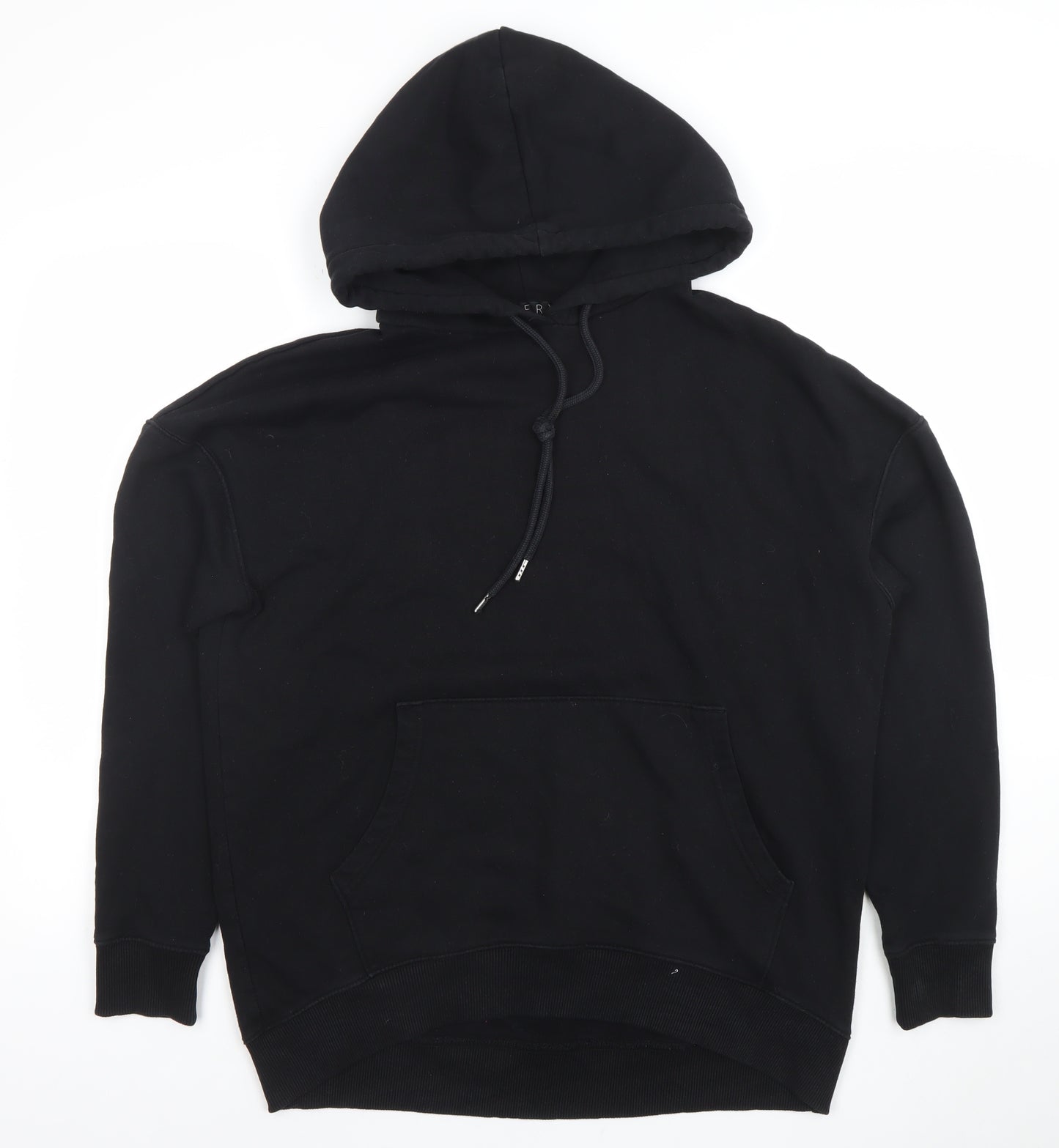 Very Women’s Black Cotton Blend Pullover Hoodie Size 14