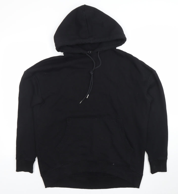 Very Women’s Black Cotton Blend Pullover Hoodie Size 14