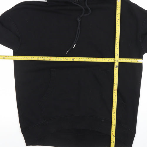 Very Women’s Black Cotton Blend Pullover Hoodie Size 14