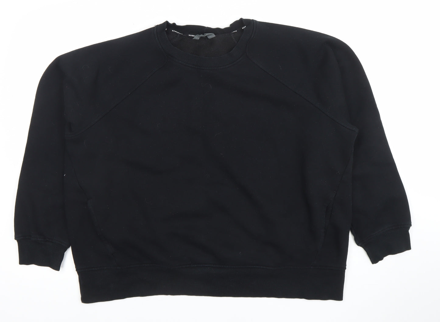 Marks and Spencer Women’s Black Cotton Blend Crew Neck Sweatshirt Size 18