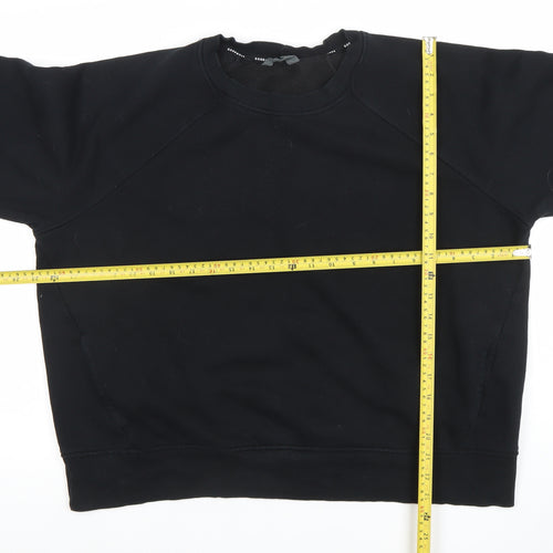Marks and Spencer Women’s Black Cotton Blend Crew Neck Sweatshirt Size 18