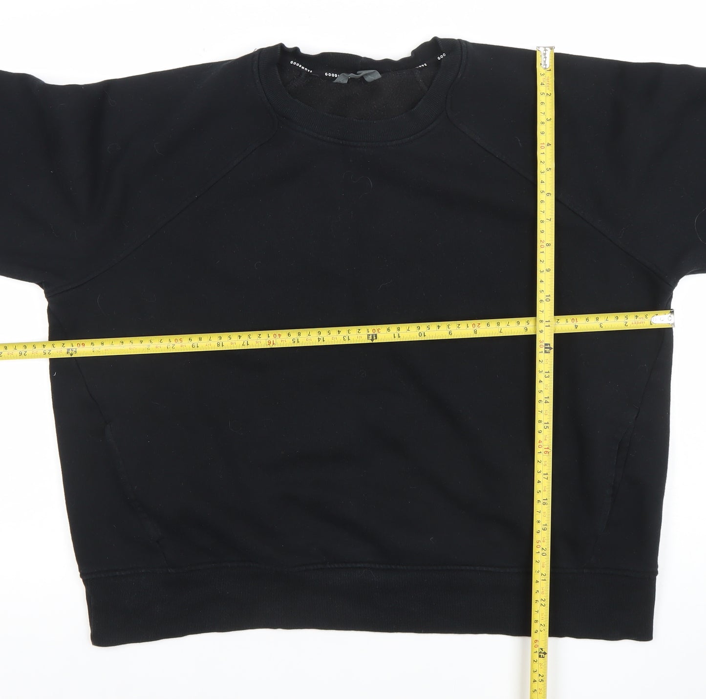 Marks and Spencer Women’s Black Cotton Blend Crew Neck Sweatshirt Size 18