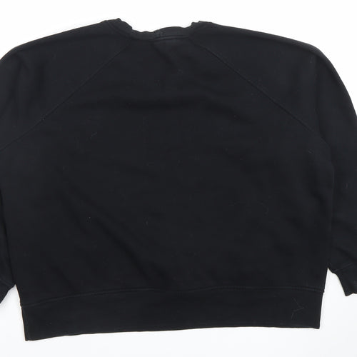 Marks and Spencer Women’s Black Cotton Blend Crew Neck Sweatshirt Size 18