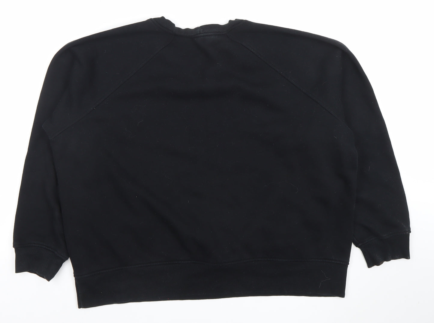 Marks and Spencer Women’s Black Cotton Blend Crew Neck Sweatshirt Size 18