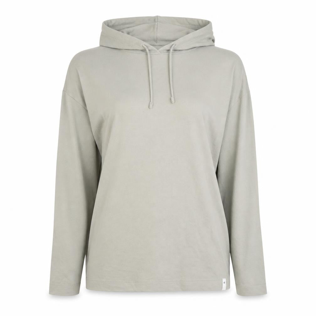 Front view of Next women’s green cotton hooded pullover hoodie, size UK 12