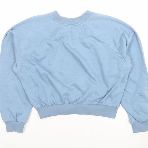 H&M Divided Women Blue XS Pullover Sweatshirt 'Feel Empathy'